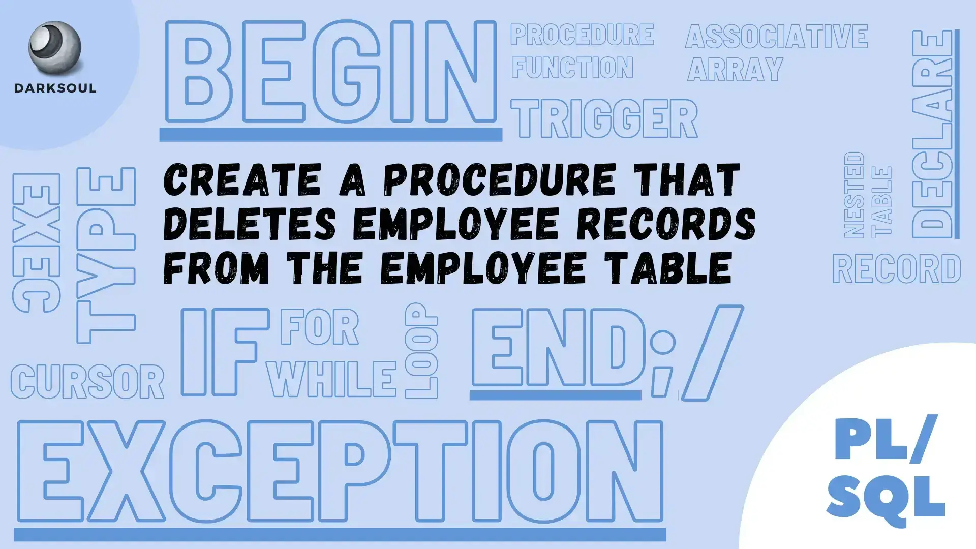 Create a procedure that deletes employee records from the Employee table - cover image